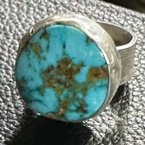 Royston turquoise sterling silver handmade ring